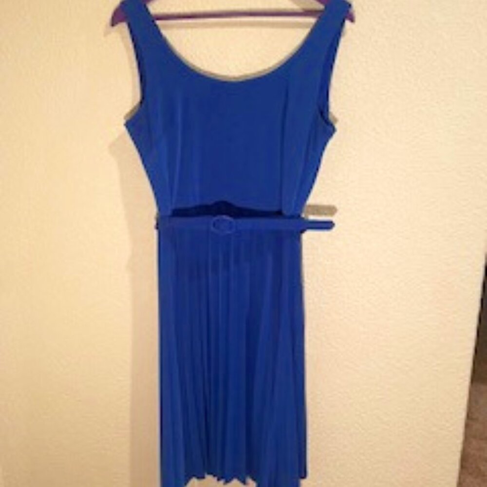 Blue London Fog pleated skirt dress 👗